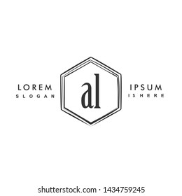 AL Initial beauty monogram logo vector