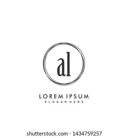 AL Initial beauty monogram logo vector