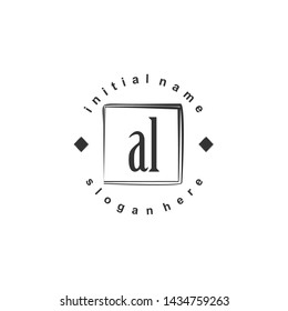AL Initial beauty monogram logo vector