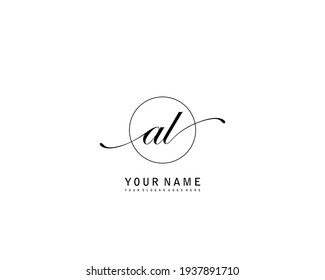 AL Initial Beauty-Monogramm-Logo, Vektorgrafik