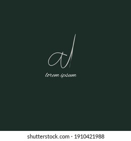 al initial handwriting logo for identity
