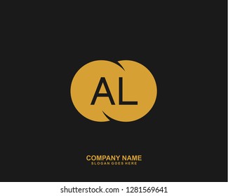 AL Initial letter geometric logo vector