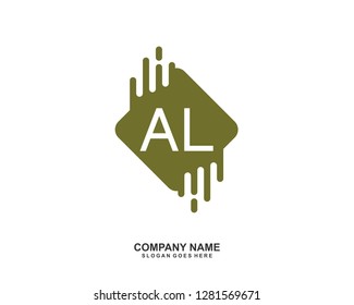 AL Initial letter geometric logo vector