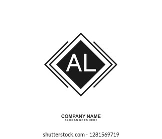 AL Initial letter geometric logo vector
