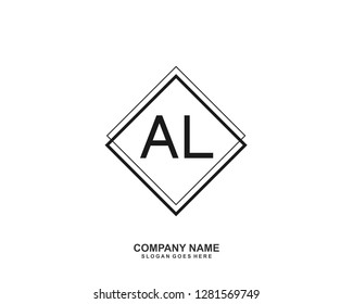 AL Initial letter geometric logo vector