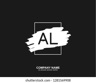 AL Initial letter geometric logo vector