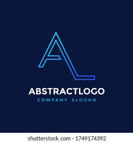 AL Anfangsbuchstaben einfache minimale Firmenlogo-Icon-Design.