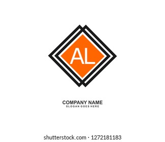 AL Initial logo template vector