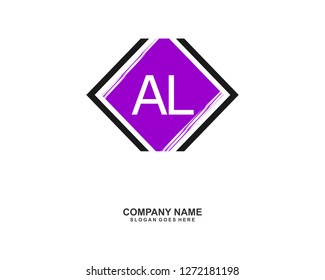 AL Initial logo template vector