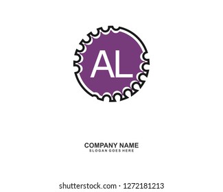 AL Initial logo template vector