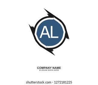 AL Initial logo template vector