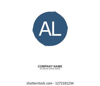 AL Initial logo template vector