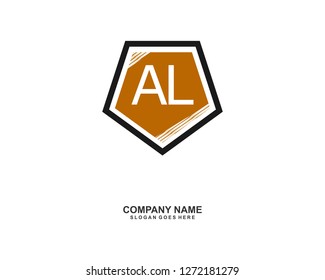 AL Initial logo template vector