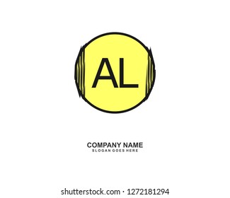 AL Initial logo template vector