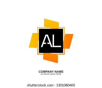 AL initial logo template vector