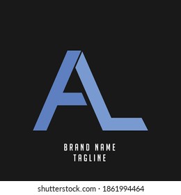 AL initials logo, name initials logo, company initials logo, person initials logo