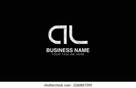 AL initials monogram letter text alphabet logo design