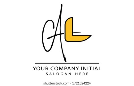 AL initials signature symbol icon. Vector sign design. logo design