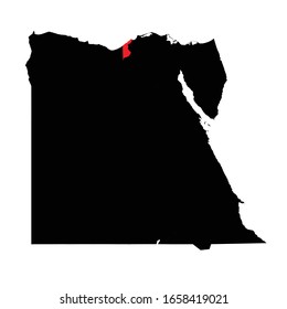 Al Iskandariyah governorate highlighted on Egypt map Vector EPS 10
