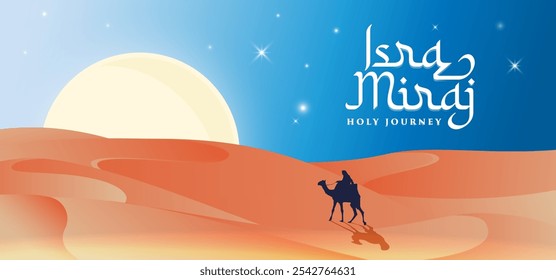 Al Isra Wal Miraj background. isra miraj celebration. The holy journey of the Prophet Muhammad SAW.