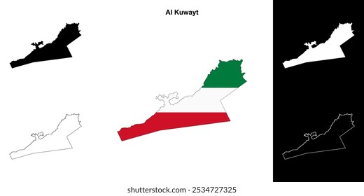 Umrisskarte des Gouvernements Al Kuwayt