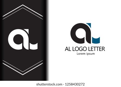 al a l black blue white lowercase modern creative alphabet for company letter logo design vector icon template - Vector