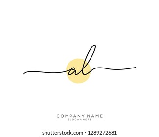 AL A L Initial handwriting logo template