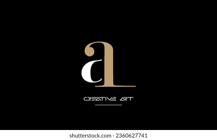 AL, LA, A, L letras abstractas monograma