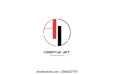 AL, LA, A, L abstract letters logo monogram