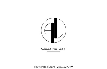 AL, LA, A, L abstract letters logo monogram
