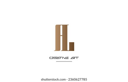 AL, LA, A, L letras abstractas monograma