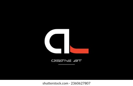 AL, LA, A, L abstract letters logo monogram