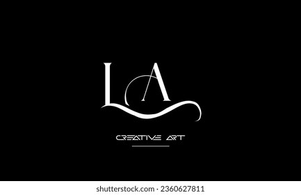 AL, LA, A, L abstract letters logo monogram
