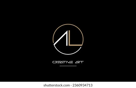 AL, LA, A, L abstract letters logo monogram