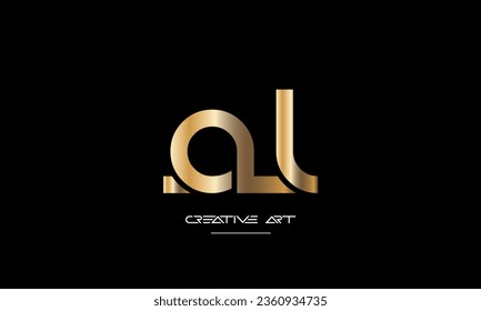 AL, LA, A, L abstract letters logo monogram