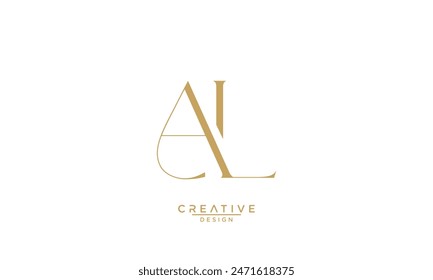 AL, LA, A, L, Abstract Letters Logo Monogram