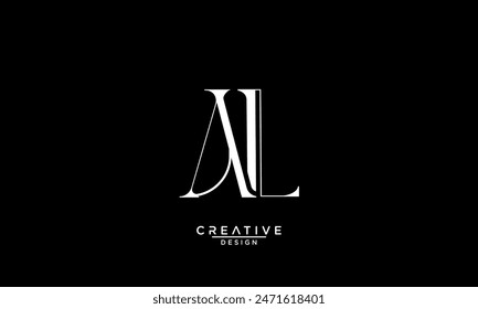 AL, LA, A, L, Letras Abstractas Logo Monograma