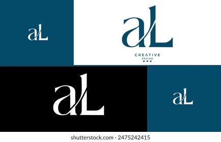 AL, LA, A, L, Abstract Letters Logo Monogram