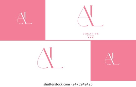 AL, LA, A, L, Abstract Letters Logo Monogram