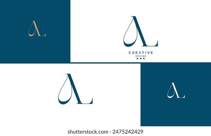 AL, LA, A, L, Abstract Letters Logo Monogram