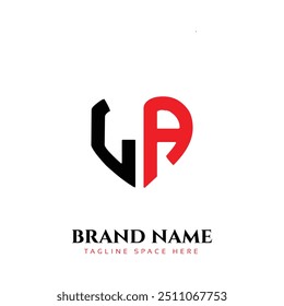 AL, LA, A, L, Letras abstratas Monograma de logotipo
