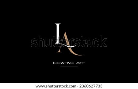 AL, LA, A, L abstract letters logo monogram