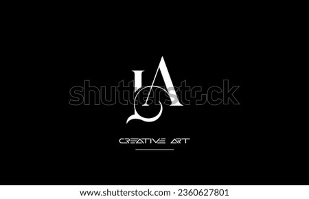 AL, LA, A, L abstract letters logo monogram
