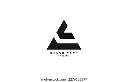 AL, LA, Abstract initial monogram letter alphabet logo design