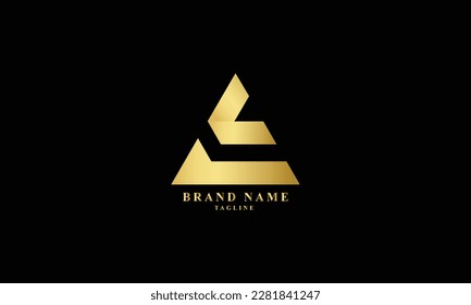 AL, LA, Abstract initial monogram letter alphabet logo design