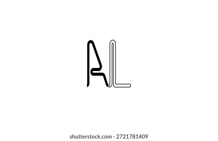 AL, LA LETRA ABSTRATA LOGOTIPO MONOGRAMA