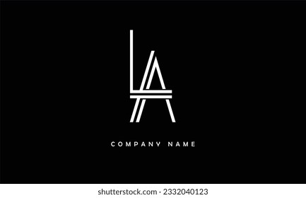Monogramm für abstrakte AL-, LA-Buchstaben