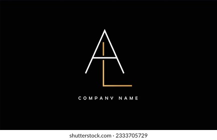 Monogramm für abstrakte AL-, LA-Buchstaben