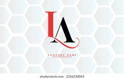 AL, LA Abstract Letters Logo Monogram