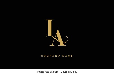AL, LA Abstract Letters Logo Monogram